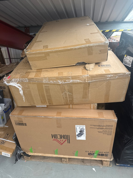 Pallet of unchecked furniture boxes